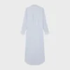 Abito camicia lungo in cotone a righe Abito camicia lungo in cotone a righe