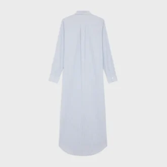 Abito camicia lungo in cotone a righe