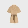 Abito in twill di cotone e seta