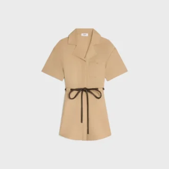 Abito in twill di cotone e seta