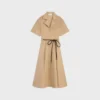 Abito in twill di cotone e seta