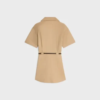 Abito in twill di cotone e seta