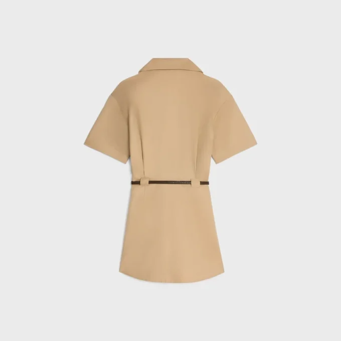 Abito in twill di cotone e seta