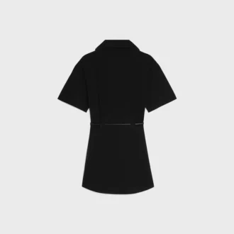 Abito in twill di cotone e seta