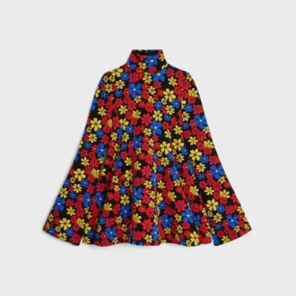 Abito midi in jacquard di poliammide