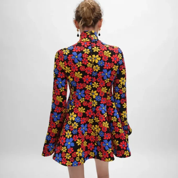 Abito midi in jacquard di poliammide Abito midi in jacquard di poliammide