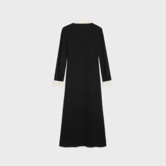 Abito polo midi in georgette di viscosa
