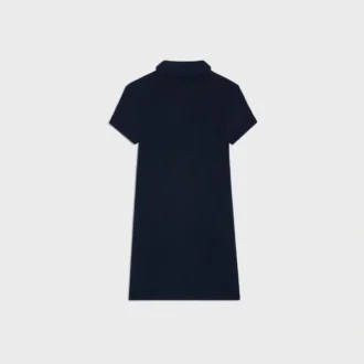 Abito polo mini in cotone felpato