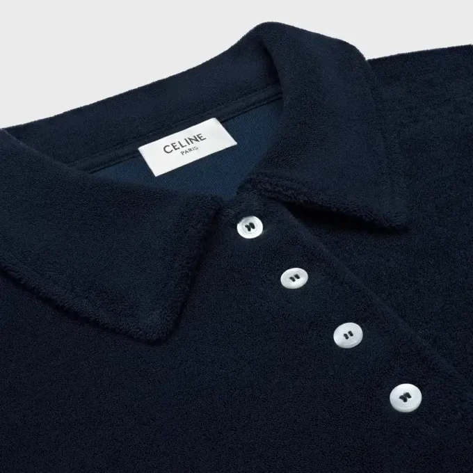 Abito polo mini in cotone felpato Abito polo mini in cotone felpato