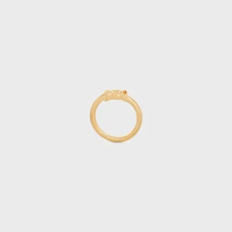 Anello asimmetrico Triomphe in ottone con finitura dorata