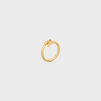 Anello asimmetrico Triomphe in ottone con finitura dorata