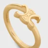 Anello asimmetrico Triomphe in ottone con finitura dorata