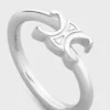 Anello asimmetrico Triomphe in ottone con finitura in rodio Anello asimmetrico Triomphe in ottone con finitura in rodio