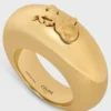 Anello CELINE Sulky in ottone con finitura dorata Anello CELINE Sulky in ottone con finitura dorata