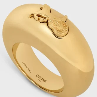Anello CELINE Sulky in ottone con finitura dorata