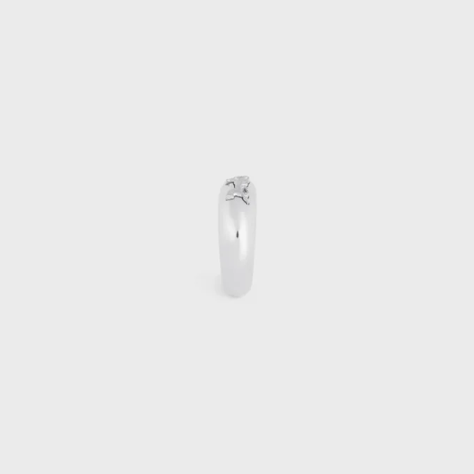 Anello CELINE Sulky in ottone con finitura in rodio Anello CELINE Sulky in ottone con finitura in rodio