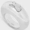 Anello CELINE Sulky in ottone con finitura in rodio Anello CELINE Sulky in ottone con finitura in rodio