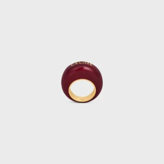 Anello CELINE Sulky in smalto e ottone con finitura dorata