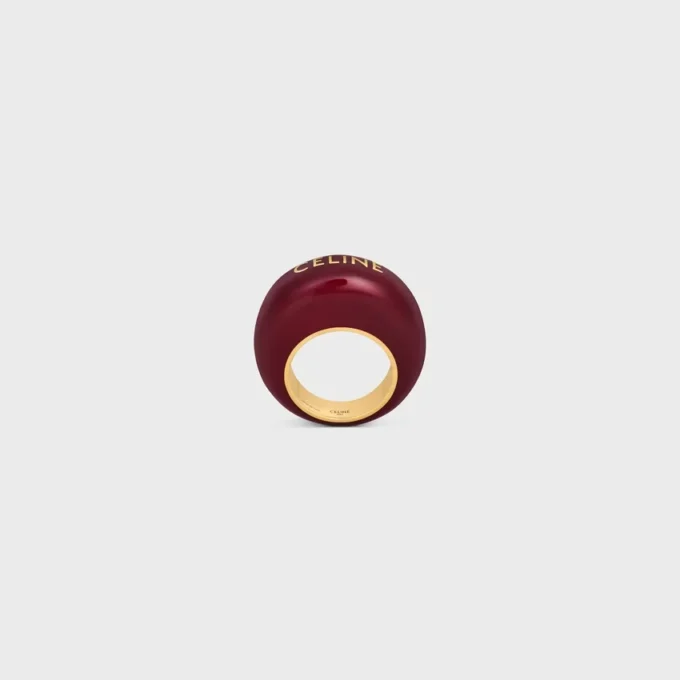 Anello CELINE Sulky in smalto e ottone con finitura dorata Anello CELINE Sulky in smalto e ottone con finitura dorata