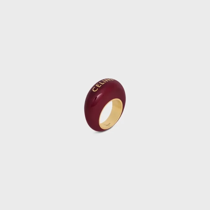 Anello CELINE Sulky in smalto e ottone con finitura dorata Anello CELINE Sulky in smalto e ottone con finitura dorata