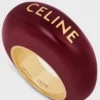 Anello CELINE Sulky in smalto e ottone con finitura dorata Anello CELINE Sulky in smalto e ottone con finitura dorata