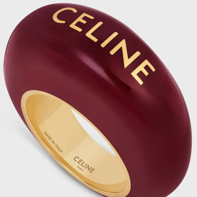 Anello CELINE Sulky in smalto e ottone con finitura dorata Anello CELINE Sulky in smalto e ottone con finitura dorata