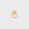 Anello con sigillo quadrato Triomphe in ottone con finitura dorata Anello con sigillo quadrato Triomphe in ottone con finitura dorata