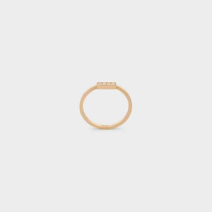 Anello della linea CELINE in oro giallo e diamanti Anello della linea CELINE in oro giallo e diamanti
