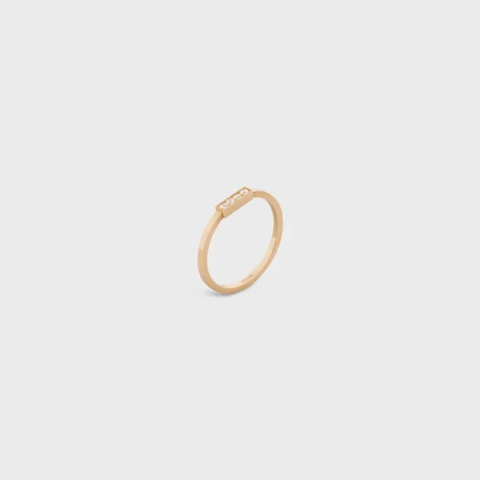 Anello della linea CELINE in oro giallo e diamanti Anello della linea CELINE in oro giallo e diamanti