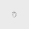 Anello doppio a nodo in ottone con finitura in rodio Anello doppio a nodo in ottone con finitura in rodio