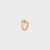 Anello doppio Knot in ottone con finitura dorata Anello doppio Knot in ottone con finitura dorata