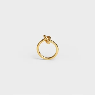 Anello Knot in ottone con finitura dorata