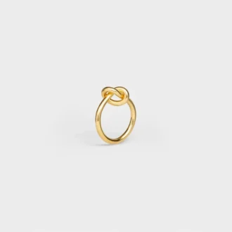 Anello Knot in ottone con finitura dorata