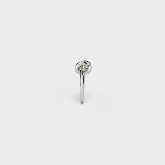 Anello Knot in ottone con finitura in rodio Anello Knot in ottone con finitura in rodio