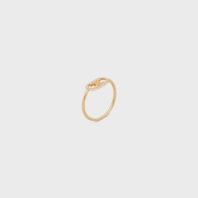 Anello Maillon Triomphe in oro giallo e diamanti Anello Maillon Triomphe in oro giallo e diamanti