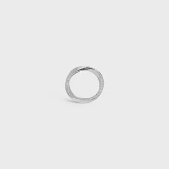 Anello Torsion in oro bianco e diamanti