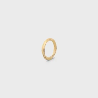 Anello Torsion in oro giallo e diamanti