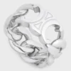 Anello Triomphe Gourmette in ottone con finitura in rodio Anello Triomphe Gourmette in ottone con finitura in rodio