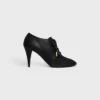 Ballerina morbida con lacci e tacco in pelle di vitello – Concia vegetale Ballerina morbida con lacci e tacco in pelle di vitello – Concia vegetale