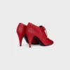 Ballerina morbida con lacci e tacco in pelle di vitello – Concia vegetale Ballerina morbida con lacci e tacco in pelle di vitello – Concia vegetale