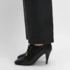 Ballerina morbida con lacci e tacco in pelle di vitello – Concia vegetale Ballerina morbida con lacci e tacco in pelle di vitello – Concia vegetale