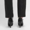 Ballerina morbida con lacci e tacco in pelle di vitello – Concia vegetale Ballerina morbida con lacci e tacco in pelle di vitello – Concia vegetale