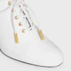 Ballerina morbida con lacci e tacco in pelle di vitello – Concia vegetale Ballerina morbida con lacci e tacco in pelle di vitello – Concia vegetale