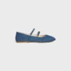 Ballerine CELINE a doppio cinturino in denim Ballerine CELINE a doppio cinturino in denim