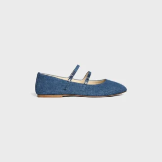Ballerine CELINE a doppio cinturino in denim