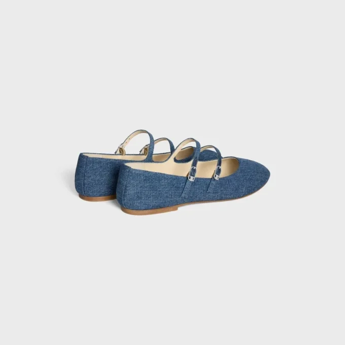 Ballerine CELINE a doppio cinturino in denim Ballerine CELINE a doppio cinturino in denim