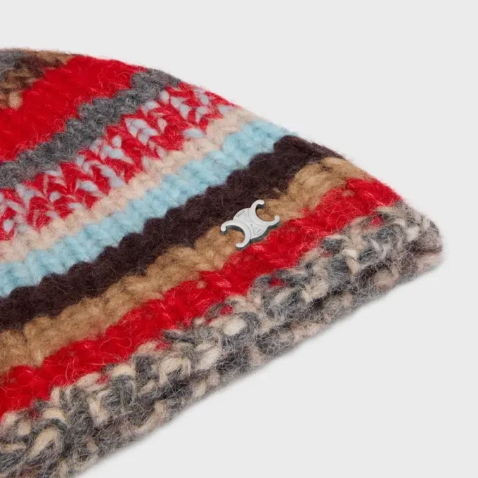 Berretto in alpaca e lana Mouline