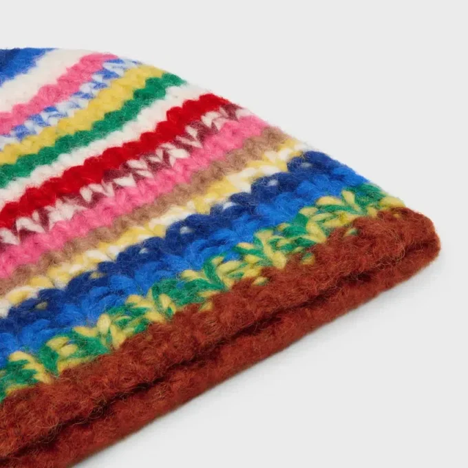 Berretto in alpaca e lana Mouline