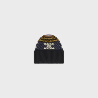 Berretto in cashmere jacquard