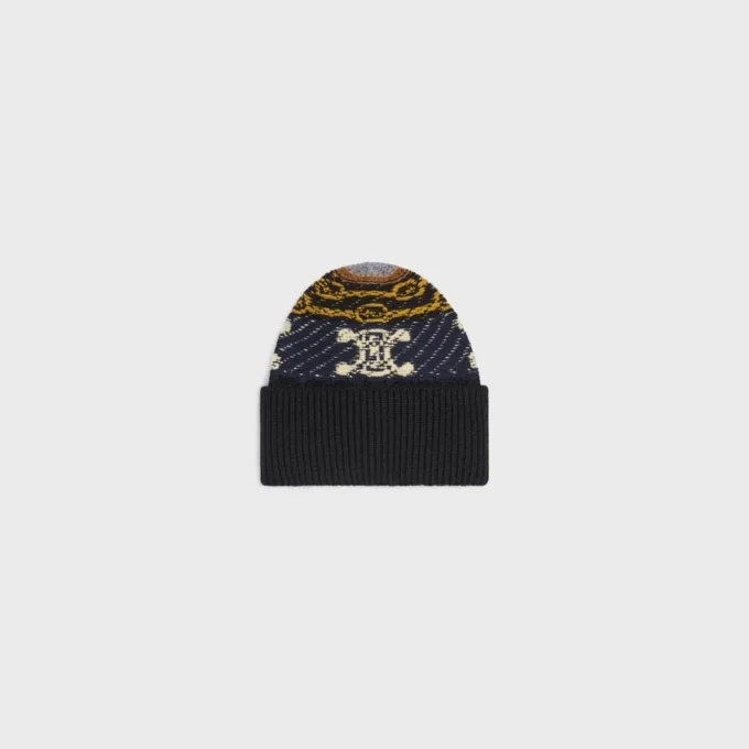Berretto in cashmere jacquard